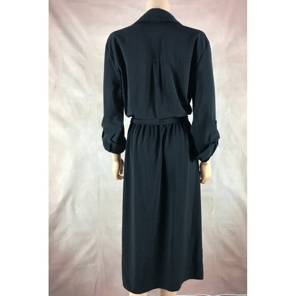 HUTCH Black Belted Midi Shirt Dress Size XL - Picture 6 of 8
